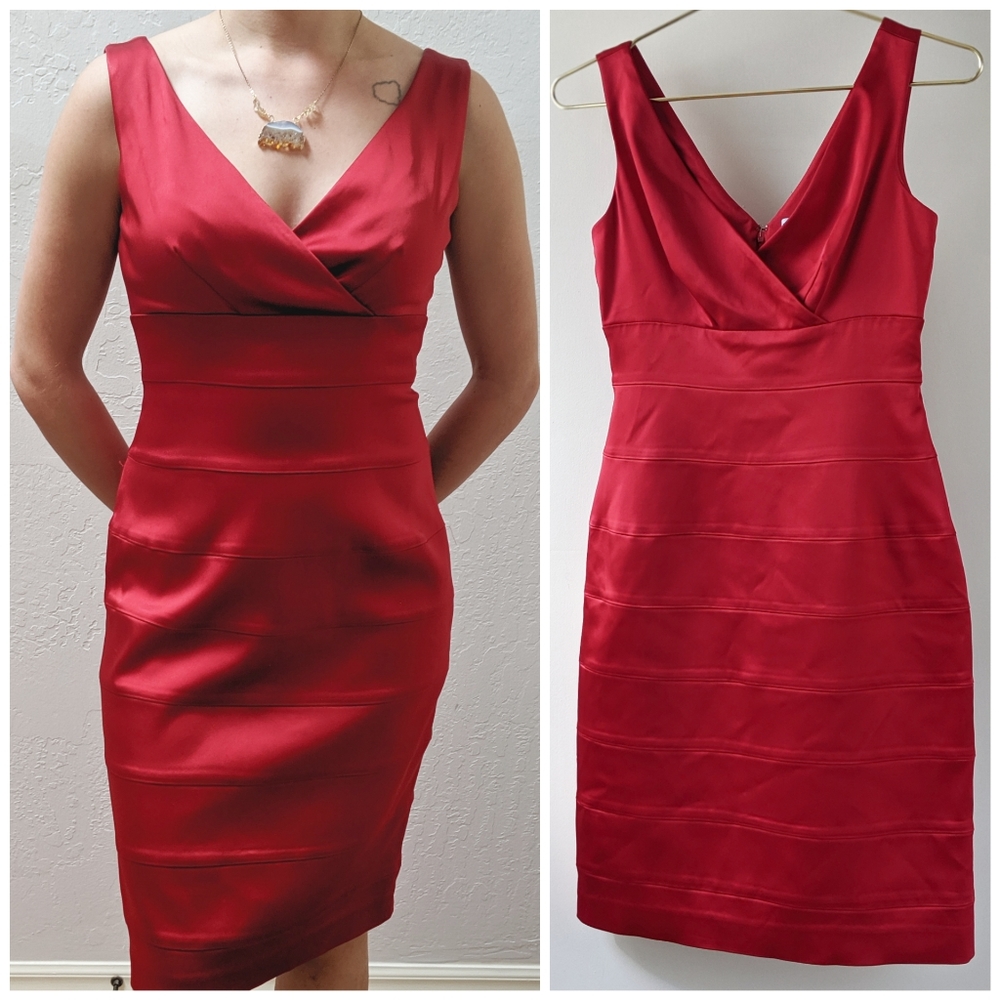 Antonio Melani Sexy Satin Bandage Dress - Picture 2 of 8